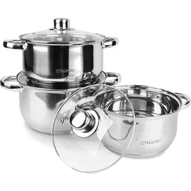 Maestro MR-2020-6M 6-teiliges Kochgeschirr-Set, Pfanne - Weiß