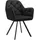 Tectake tectake® Drehbarer Samt-Armlehnstuhl, gepolstert, mit Steppmuster, 180° drehbar, schlanke Stahlbeine, 58 x 58 x 87 cm
