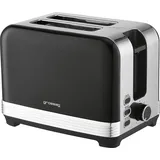 Grossag Edelstahl-Toaster Schwarz