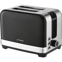 Grossag Edelstahl-Toaster Schwarz