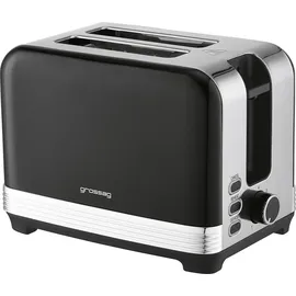 Grossag Edelstahl-Toaster Schwarz