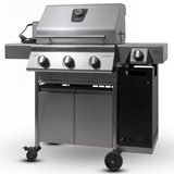 Gasgrill Edelstahl Premio III All in One + Drehspieß & Infrarotbrenner | Germany