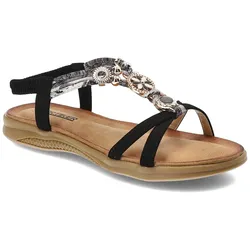Schwarze Sandalen Artiker Flache Schuhe, 40