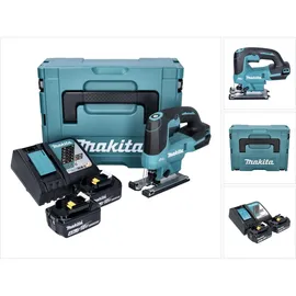 Makita DJV 184 RMJ Akku Pendelhub Stichsäge 18 V Brushless + 2x Akku 4,0 Ah + Ladegerät + Makpac