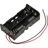 TRU Components TC-13220700 Batteriehalter 2x 18650 Kabel (L x B x H) 76 x 40 x 21 mm