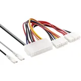 InLine Stromadapter 20-pol ATX-NT auf P8/P9 AT-Mainboard + Schalter, 0.2/0.8m (26641S)