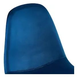 CLP 4er Set Esszimmerstühle Napier blau/Samt