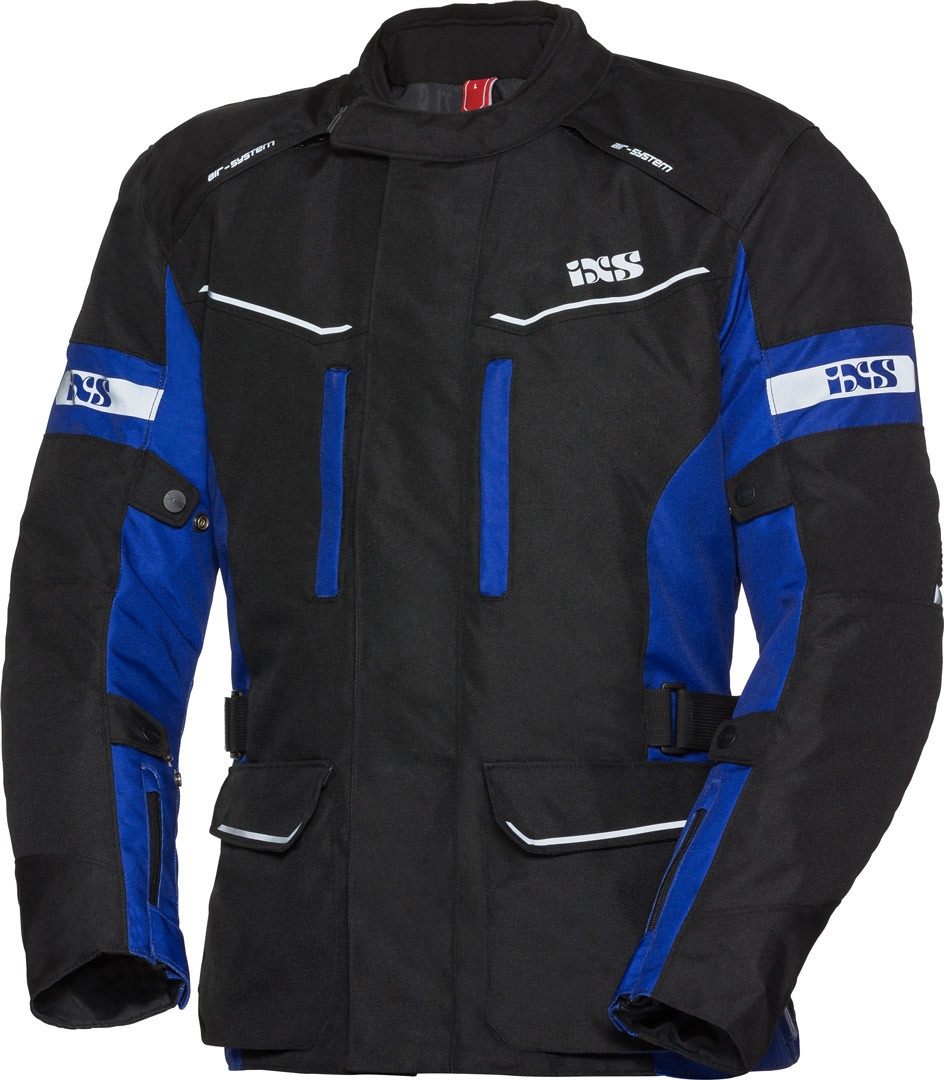 IXS Tour Evans-ST Motorfiets textiel jas, zwart-blauw, S
