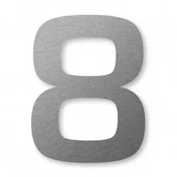 Hausnummer Edelstahl (8 cm) – 8