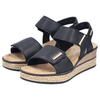 Rieker Keilsandalette Damen Schwarz 39