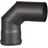 FireFix Ofenrohr Bogen 100 mm 90° Stahl schwarz