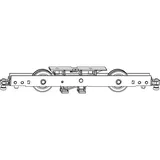 MACO HS Laufwagen mitte einzeln, ohne Bürsten, 300 kg, silber (214691)