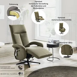 sit&more TV-Sessel Zoe 74 x 112 x 82 cm Beige mit Kopfteilverstellung & 360° Drehfunktion