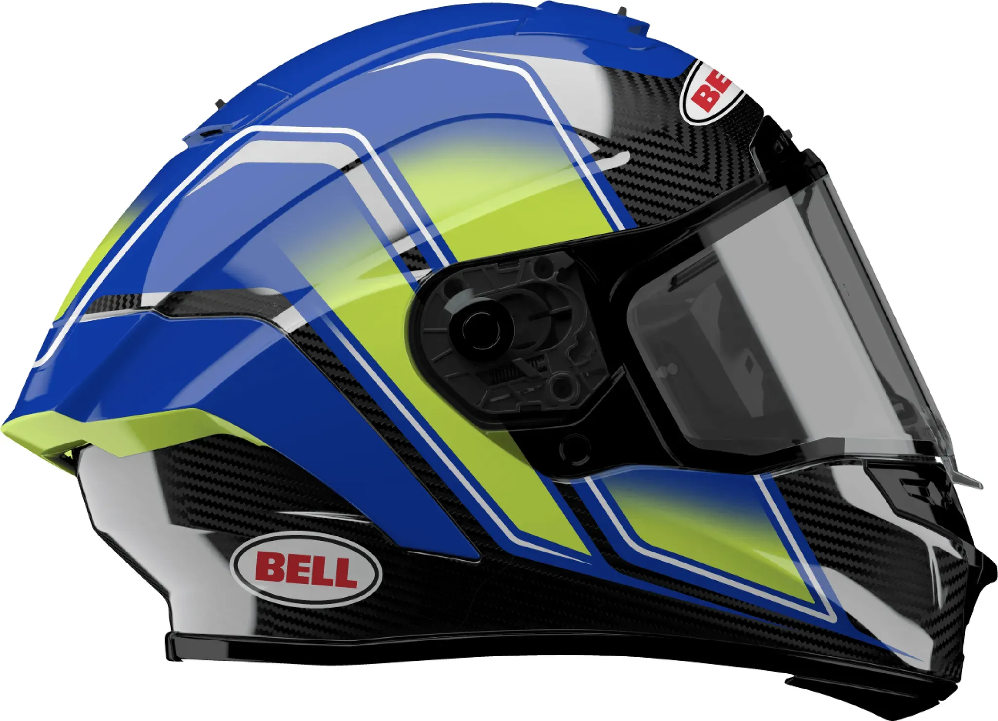 Bell Racestar Dlx Flex Grid Blau/Gelb Integralhelm - 2XL