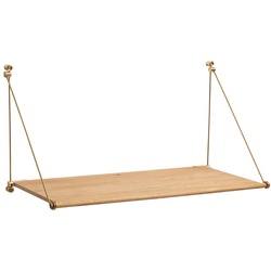 We Do Wood - Loop Desk, Eiche natur / Messing