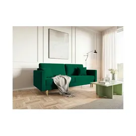 Selsey Schlafcouch Samt 3-Sitzer Grün