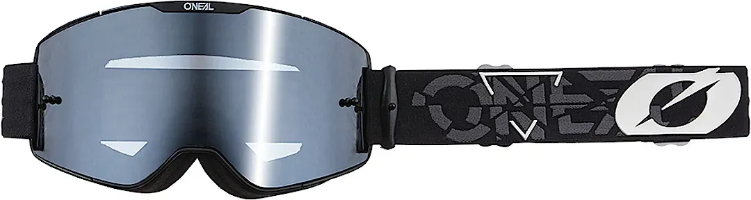 Oneal B-20 Strain V.22 Motorcross bril, zwart-wit, Eén maat