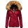 Navahoo Damen warme Winter Steppjacke mit abnehmbarem Kunstfell Zoja Blood Red Gr. S - S