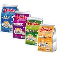 Domino Starter-Pack (Vanille-Schoko-Haselnuss-Karamell) -geeignet für Senseo
