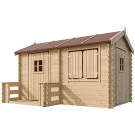 TIMBELA Spielhaus M503 Beige Holz