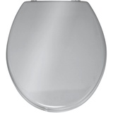 WENKO WC-Sitz Prima MDF/Edelstahl Silber