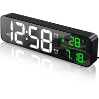 MOSUO Digitaler Wecker schwarz