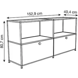 Viasit System 4 Aktenregal 152,9 x 40,4 x 80,7 cm weiß