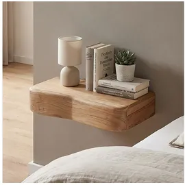FineBuy Nachtschrank 40cm 20 x 40 x 20 cm Beige/Braun