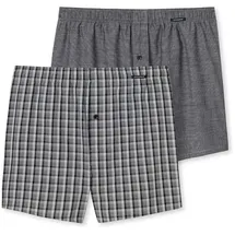 SCHIESSER Web-Boxershorts schwarz/grau 3XL 2er Pack