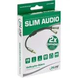 InLine Slim Audio Y-Kabel 3,5mm Klinke ST an 2x Klinke BU 0,15m (S-99250)
