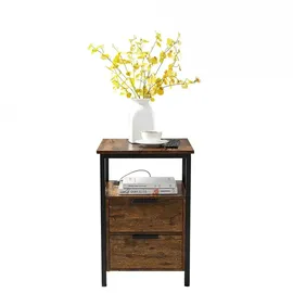 Möbel Kraft Beistelltisch Braun lackiert 35 x 61 x 35 cm