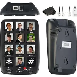 Simvalley communications Festnetztelefon 12 Foto-Schnellwahl-Tasten, Freisprecher
