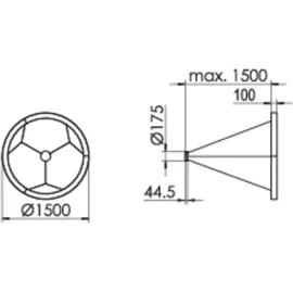 Ridi SPC0630018 1-flg. 60 cm rund Aluminium weiß