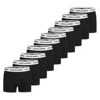 JACK & JONES Boxershorts unifarben schwarz XXL 10er Pack