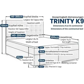 Best For Home Trinity K-9 200 x 200 cm Grau