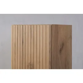 rodan fabryka mebli Rodan Badschrank Hochschrank 35 x 136 x 27 cm Gold Eiche Holz