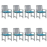 furnicato Gartenstuhl 61 x 57 x 92 cm grau 8 St.