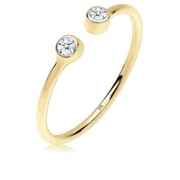 Elli DIAMONDS Offen Statement Diamant 0.06 ct. 375 Gelbgold Ringe Damen