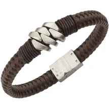 ZEEme Armband Leder mit Edelstahlverschluß