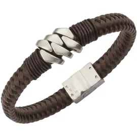 ZEEme Armband Leder mit Edelstahlverschluß