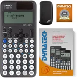 DynaTech Casio FX-85 DE CW mit Jeans-Tasche hellblau, Zirkelset