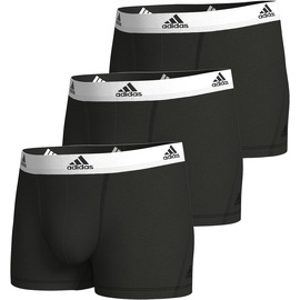adidas Active Flex Cotton Pants, 3er-Pack, Logo-Bund, für Herren, 006 BLACK, L