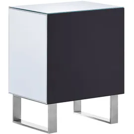 Beliani Nachtschrank Nesle 48 x 60 x 60 cm Silber