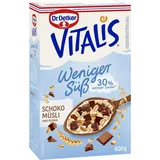 Dr. Oetker Vitalis Weniger Süß Schoko: Knuspermüsli mit Schokostückchen und Mandeln, 1er Packung, 600g