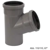 Valsir Abzweig Einfach Ø 75/75 mm 67° mit 2 Steckmuffen