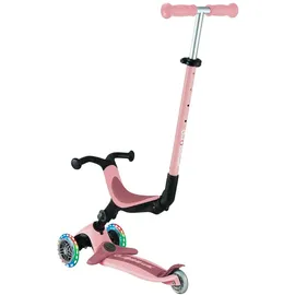 GLOBBER Go-Up Active Lights 3 in 1 Dreirad Laufrad und Scooter 120/80 mm 3-Rädrig Höhenverstellbar Pastellrosa