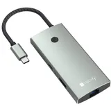 TECHLY Hub USB-C 6 in 1 (USB-C, 6 Ports), Dockingstation + USB Hub,