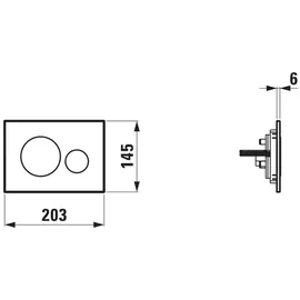 Laufen INEO Betätigungsplatte Moon, für WC-Element,