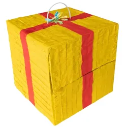 Geschenk Pinata Geburtstag gelb erweiterbar Geburtstagsgeschenk