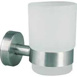 Becher Axial (Ausführung: Becher AXIAL Glas satiniert Edelstahl matt)